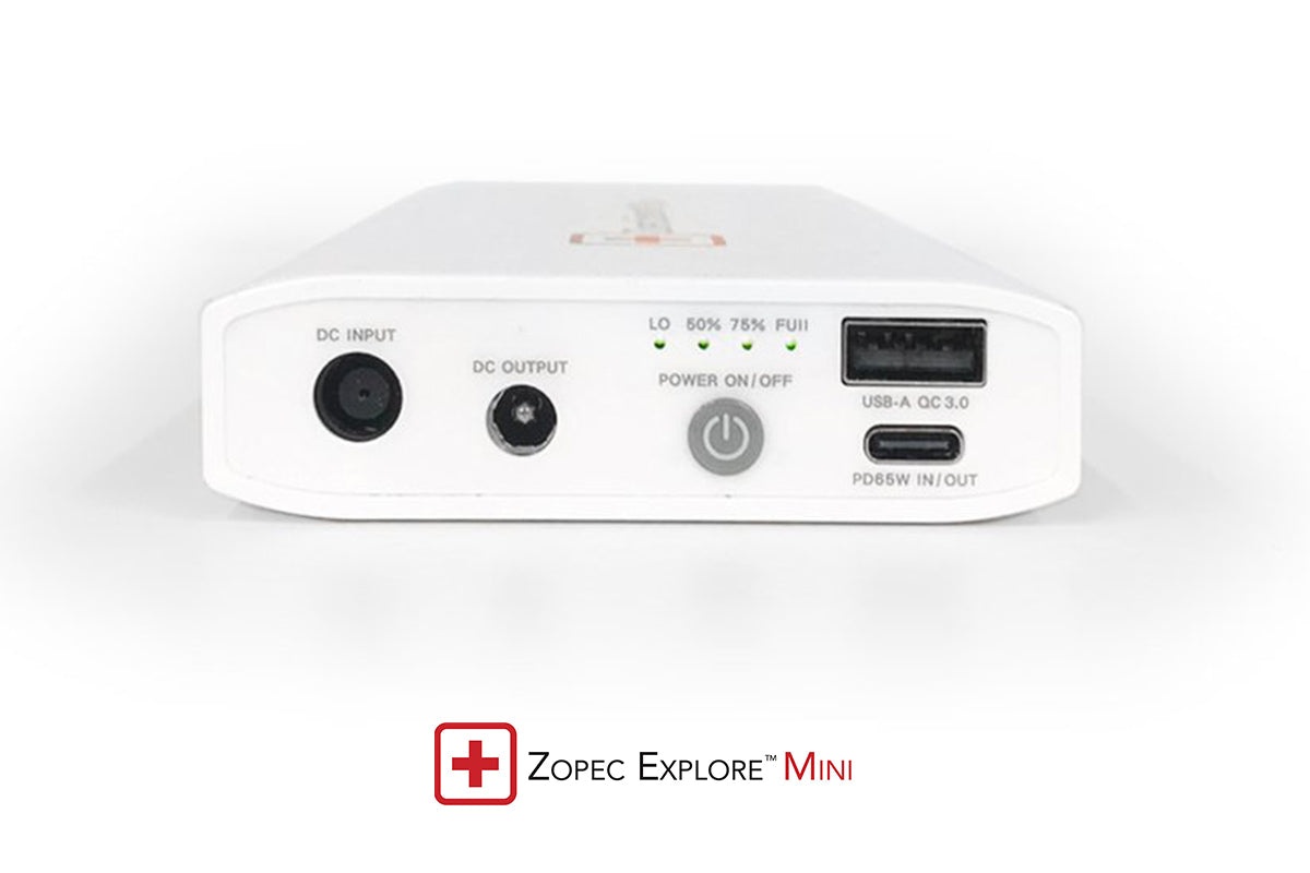 Zopec Explore Mini DC Multi-Voltage Smart Travel & UPS Battery System 99.5Wh (AirMini and AirSense 11)