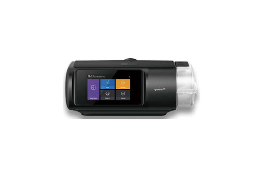 Yuwell BreathCare III Auto CPAP device with integrated humidifier and 3.5-inch color touch screen.
