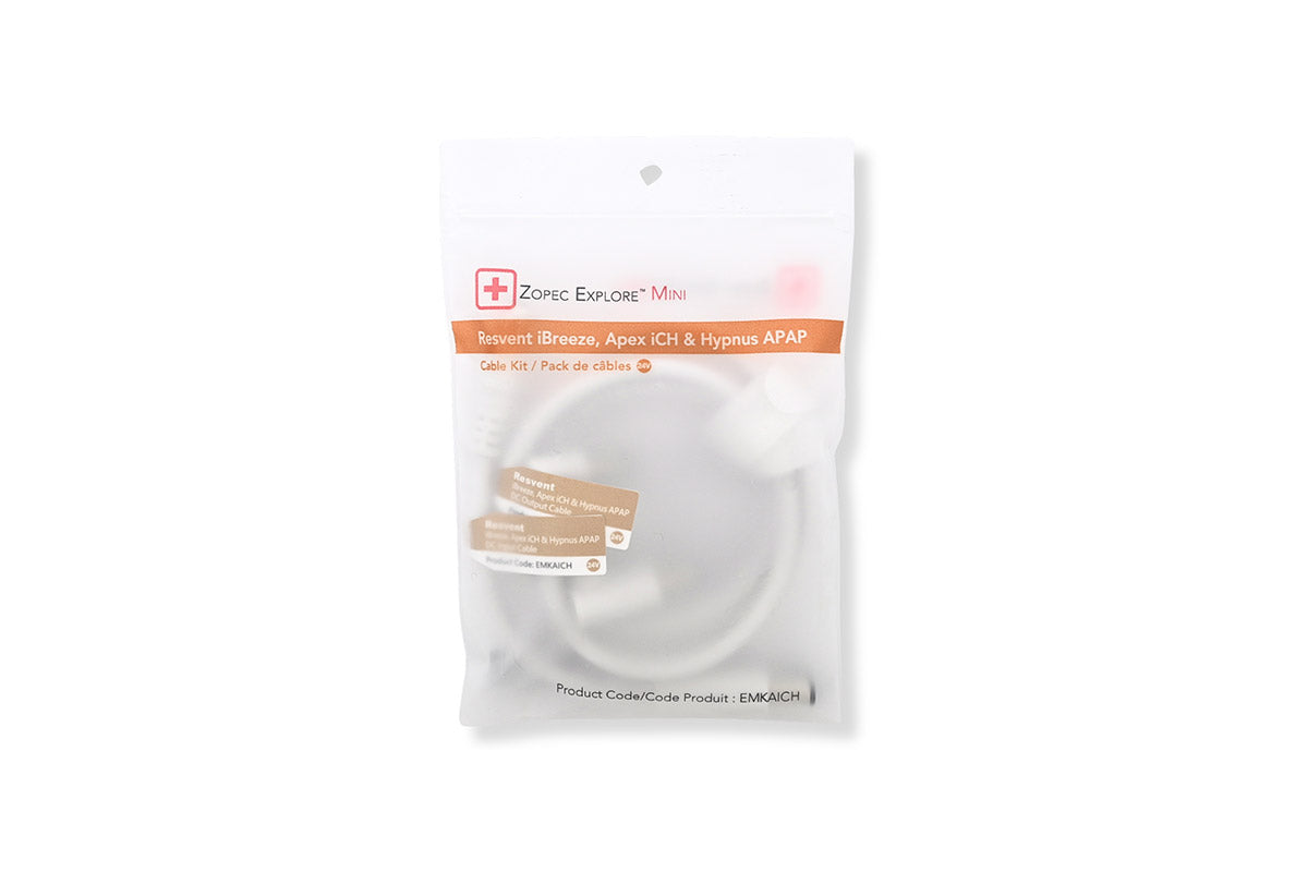 Zopec Explore Mini DC Output and Input Cables for Resvent iBreeze, Sefam S.Box, Apex iCH & Hypnus APAP