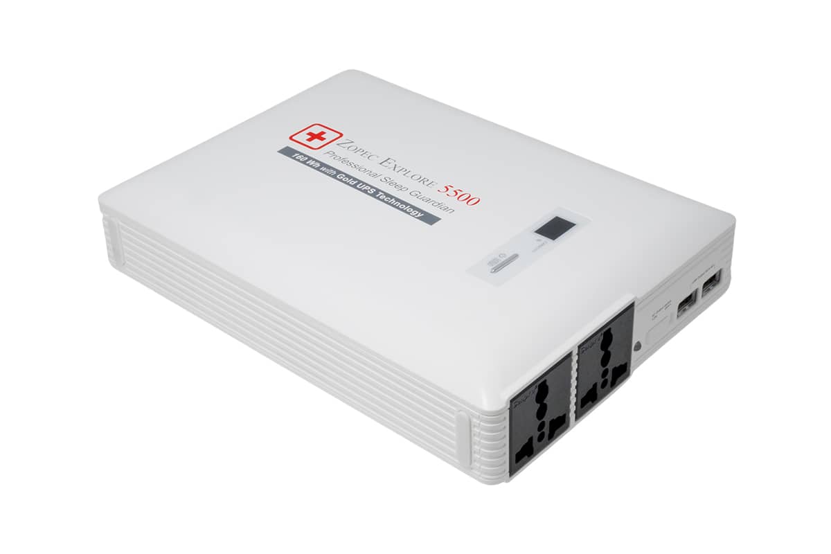 Zopec-Explore-5500-AC-Premium-Travel-UPS-Battery-System-160Wh-Side-View