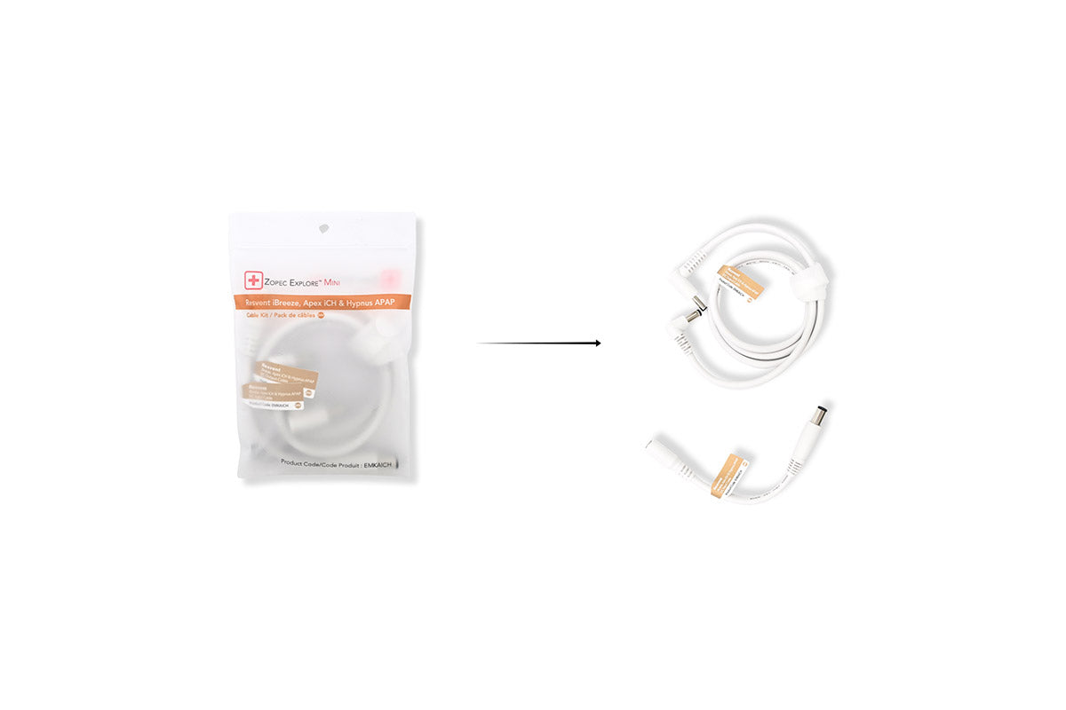 Zopec Explore Mini DC Output and Input Cables for Resvent iBreeze, Sefam S.Box, Apex iCH & Hypnus APAP