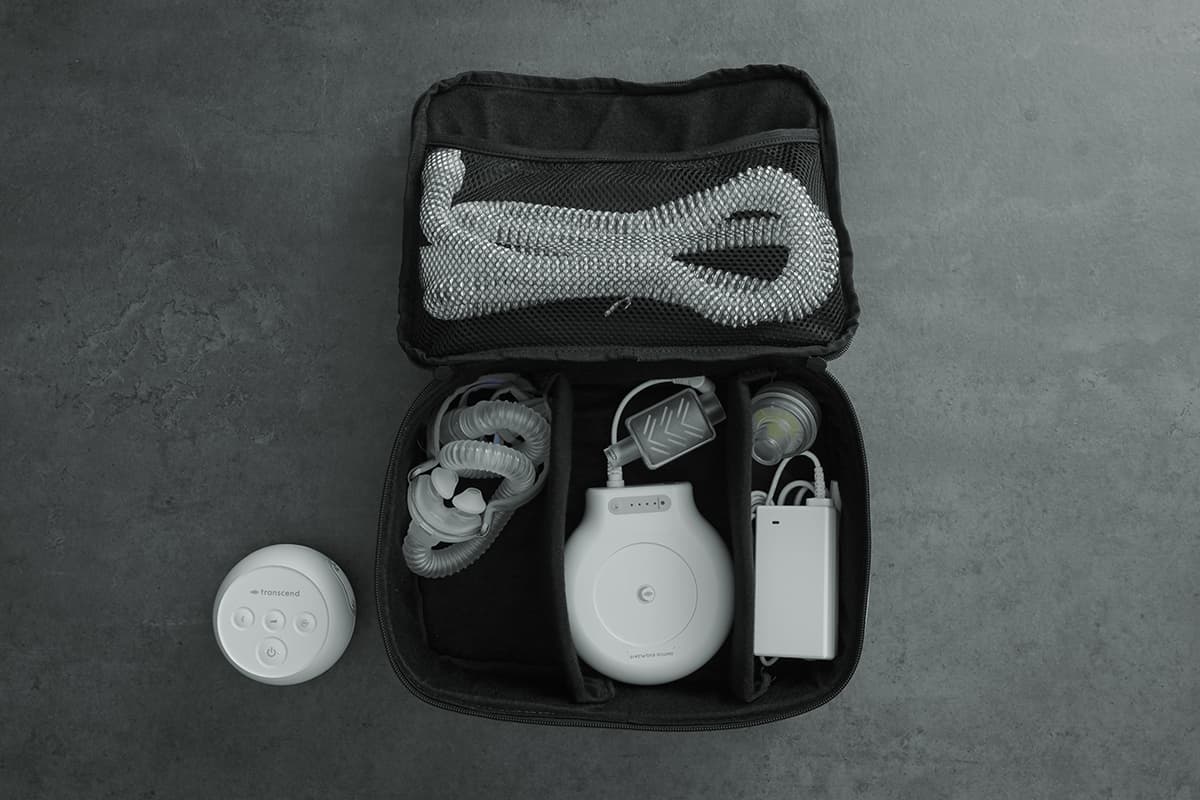 Transcend Micro Automatic Travel CPAP Machine (Incl. AirMist Waterless Humidifier & WhisperSoft Muffler)